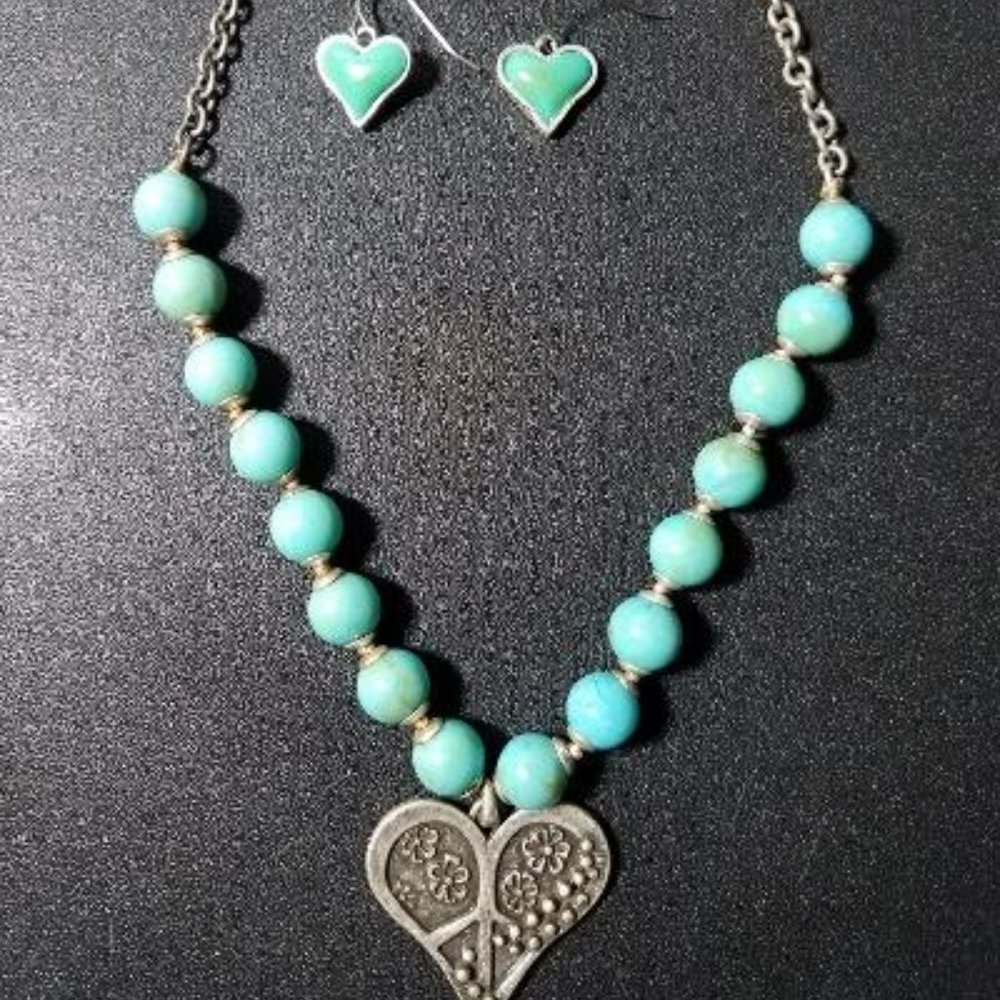 Necklace and matching earrings